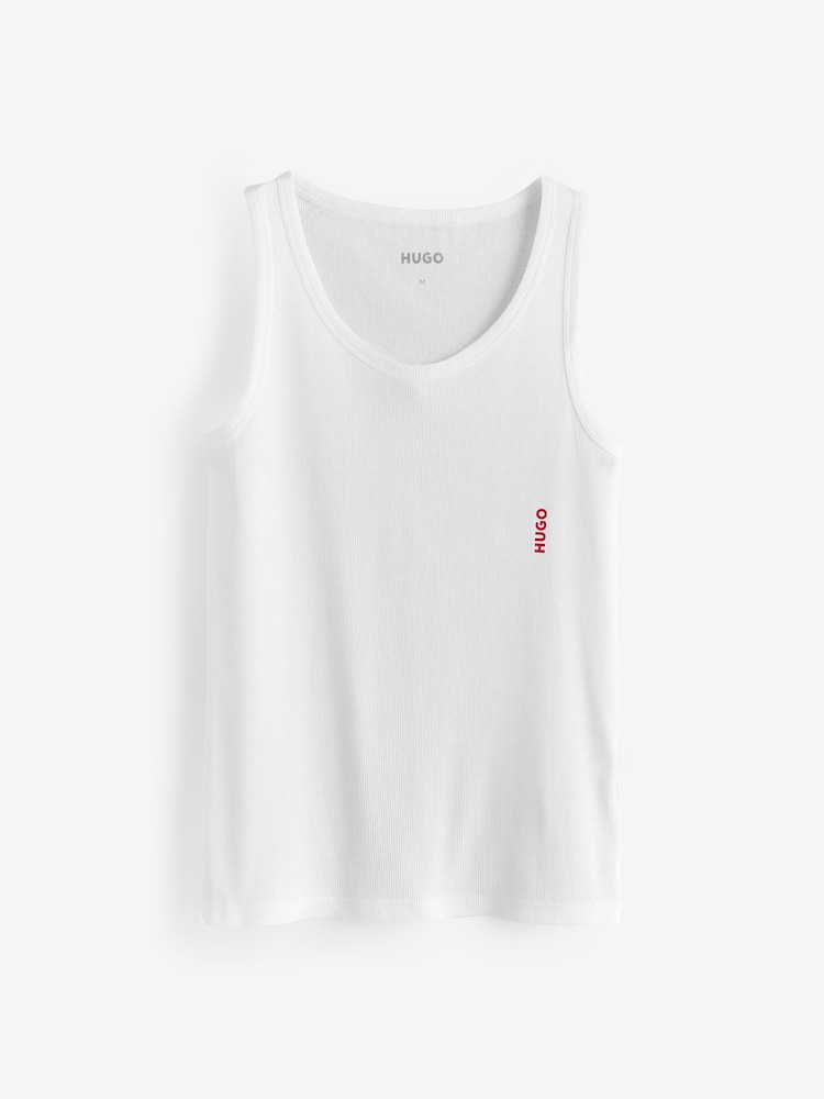 HUGO White Vests 3 Pack - Image 2 of 4