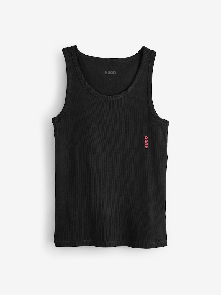 HUGO White Vests 3 Pack - Image 4 of 4