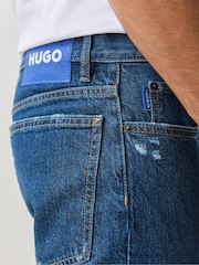HUGO Light Blue Ash Slim Fit Denim Jeans - Image 6 of 7