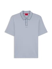 HUGO Blue Tipped Placket Polo Shirt - Image 5 of 5