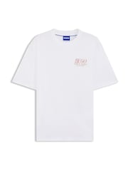 HUGO White Fish Back Print Logo T-Shirt - Image 1 of 1