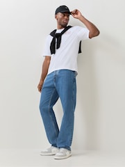 HUGO White Fish Back Print Logo T-Shirt - Image 4 of 7