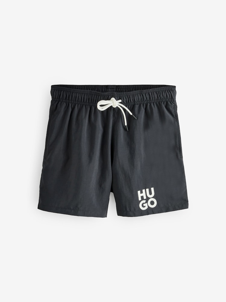 HUGO Black Paolo Swim Shorts - Image 5 of 5 HUGO Black Paolo Swim Shorts - Image 5 of 5