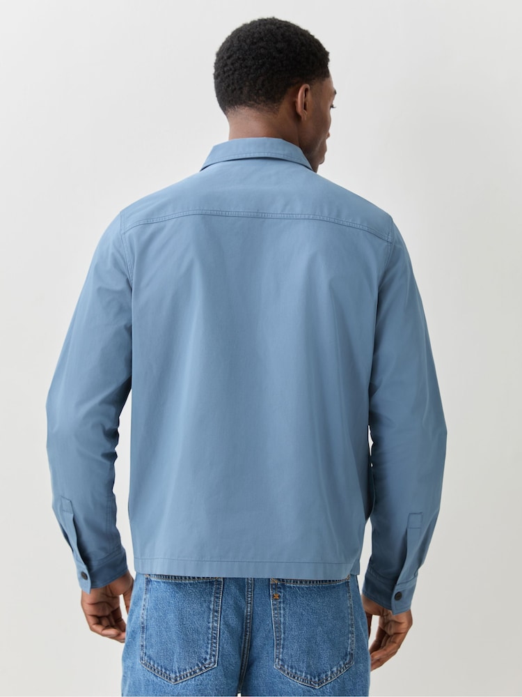 Синій - HUGO Zip Through Overshirt - Image 2 of 5