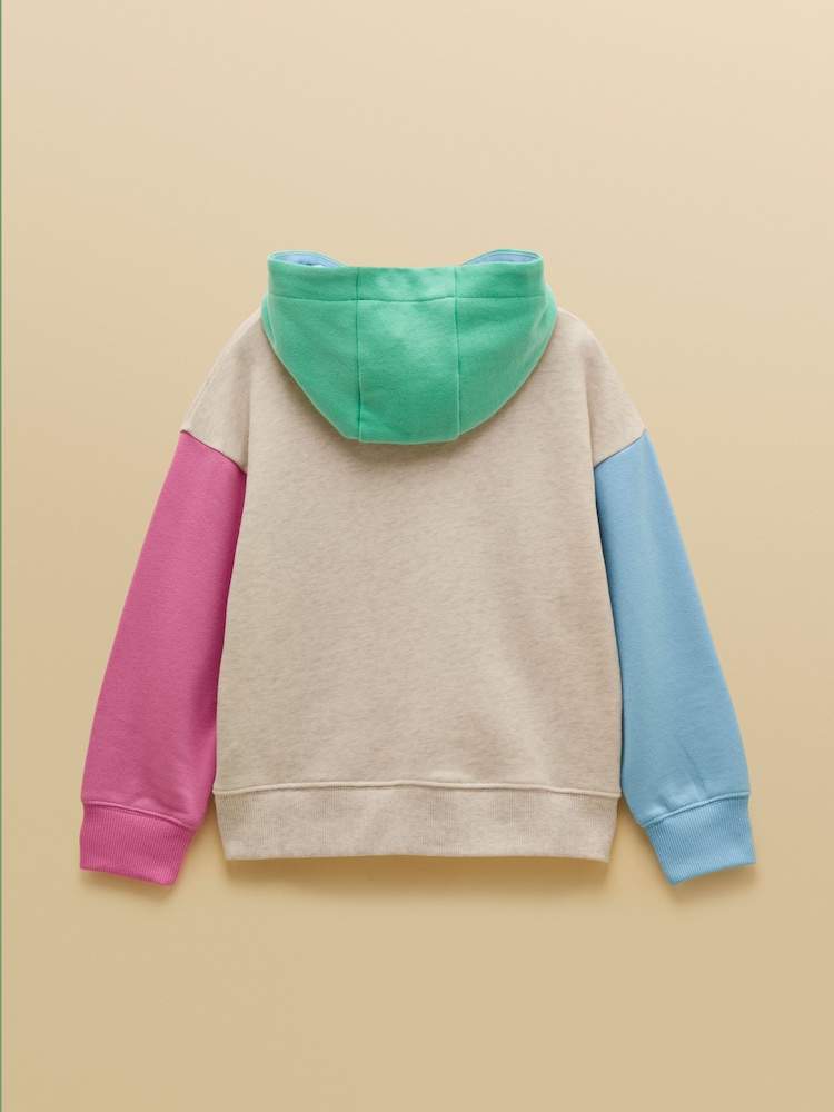 Joules Kids' Parkside Colour Block Hoodie - Image 2 of 5