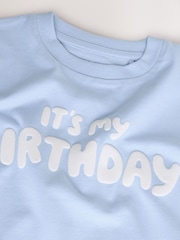 Blue It's My Birthday Short Sleeve Graphic T-Shirt (3mths-7yrs) - Image 3 of 4