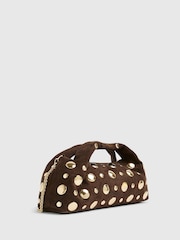 River Island Brown Studded Suede Cross-Body Bag - Image 3 of 5