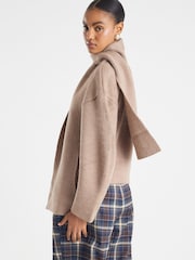River Island Brown Scarf Wrap Detail Cardigan - Image 4 of 4