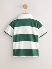 Green/White Short Sleeve Rugby Polo Shirt (3mths-7yrs) - Image 6 of 8