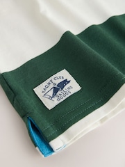 Green/White Short Sleeve Rugby Polo Shirt (3mths-7yrs) - Image 8 of 8