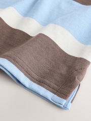 Chocolate Brown/Blue/White Short Sleeve Rugby Polo Shirt (3mths-7yrs) - Image 7 of 8