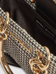 River Island Black Small Dogtooth Embellished Tote Bag - Image 5 of 5