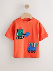 Multi Digger Short Sleeve Appliqué T-Shirts 3 Pack (3mths-7yrs) - Image 4 of 8