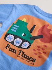 Multi Digger Short Sleeve Appliqué T-Shirts 3 Pack (3mths-7yrs) - Image 8 of 8