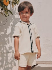 Ecru - Set aus Kurzarm-Shirt und Shorts (3Monate–7Jahre) - Bild 1 von 9