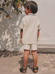 Ecru - Set aus Kurzarm-Shirt und Shorts (3Monate–7Jahre) - Bild 3 von 9
