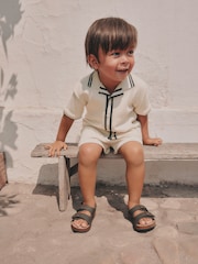 Ecru - Set aus Kurzarm-Shirt und Shorts (3Monate–7Jahre) - Bild 4 von 9