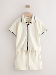 Ecru - Set aus Kurzarm-Shirt und Shorts (3Monate–7Jahre) - Bild 5 von 9