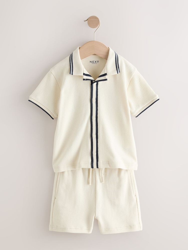 بيج فاتح - حزمة من قميص بكُم قصير وشورت (3 أشهر- 7 سنوات) - صورة 5 من 5