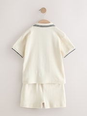 Ecru - Set aus Kurzarm-Shirt und Shorts (3Monate–7Jahre) - Bild 6 von 9