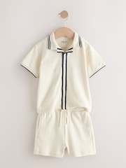 Ecru - Set aus Kurzarm-Shirt und Shorts (3Monate–7Jahre) - Bild 7 von 9