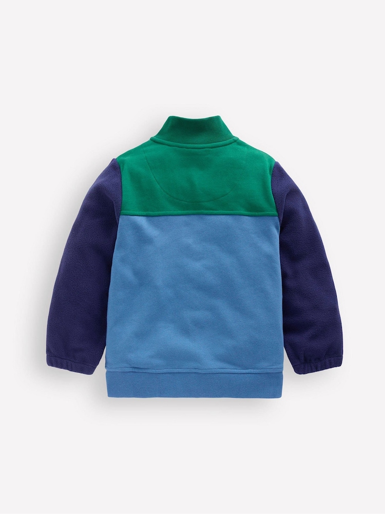 Boden Blue Cosy Fleece Zip Through - Image 2 of 3 Boden Blue Cosy Fleece Zip Through - Image 2 of 3