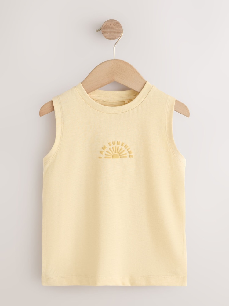 Multi Pastel Stripe Graphic Vests 3 Pack (3mths-7yrs) - Image 2 of 7