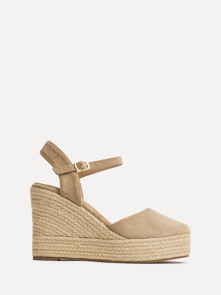 Linzi Natural True Closed Toe Espadrille High Wedge - Image 2 of 5 Linzi Natural True Closed Toe Espadrille High Wedge - Image 2 of 5