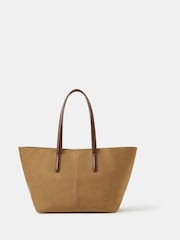 Accessorize Natural Suedette Tote Bag - Image 1 of 2