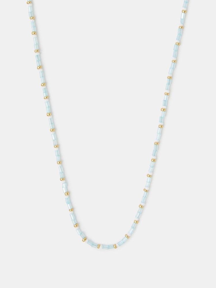 Accessorize Gold Tone 14ct Plated Bead Necklace - Image 2 of 3 Accessorize Gold Tone 14ct Plated Bead Necklace - Image 2 of 3