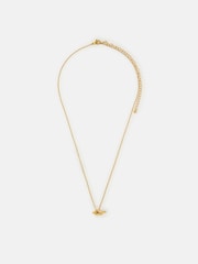 Accessorize Gold Tone Stainless Steel Knot Pendant Necklace - Image 1 of 3
