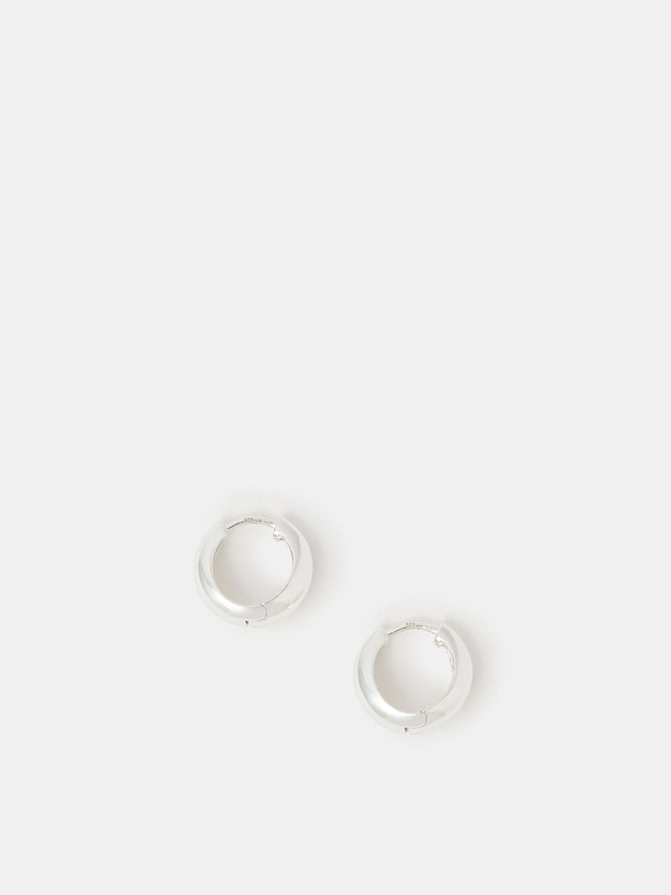 Accessorize Sterling Chunky Hoop Earrings - Imagen 2 de 2