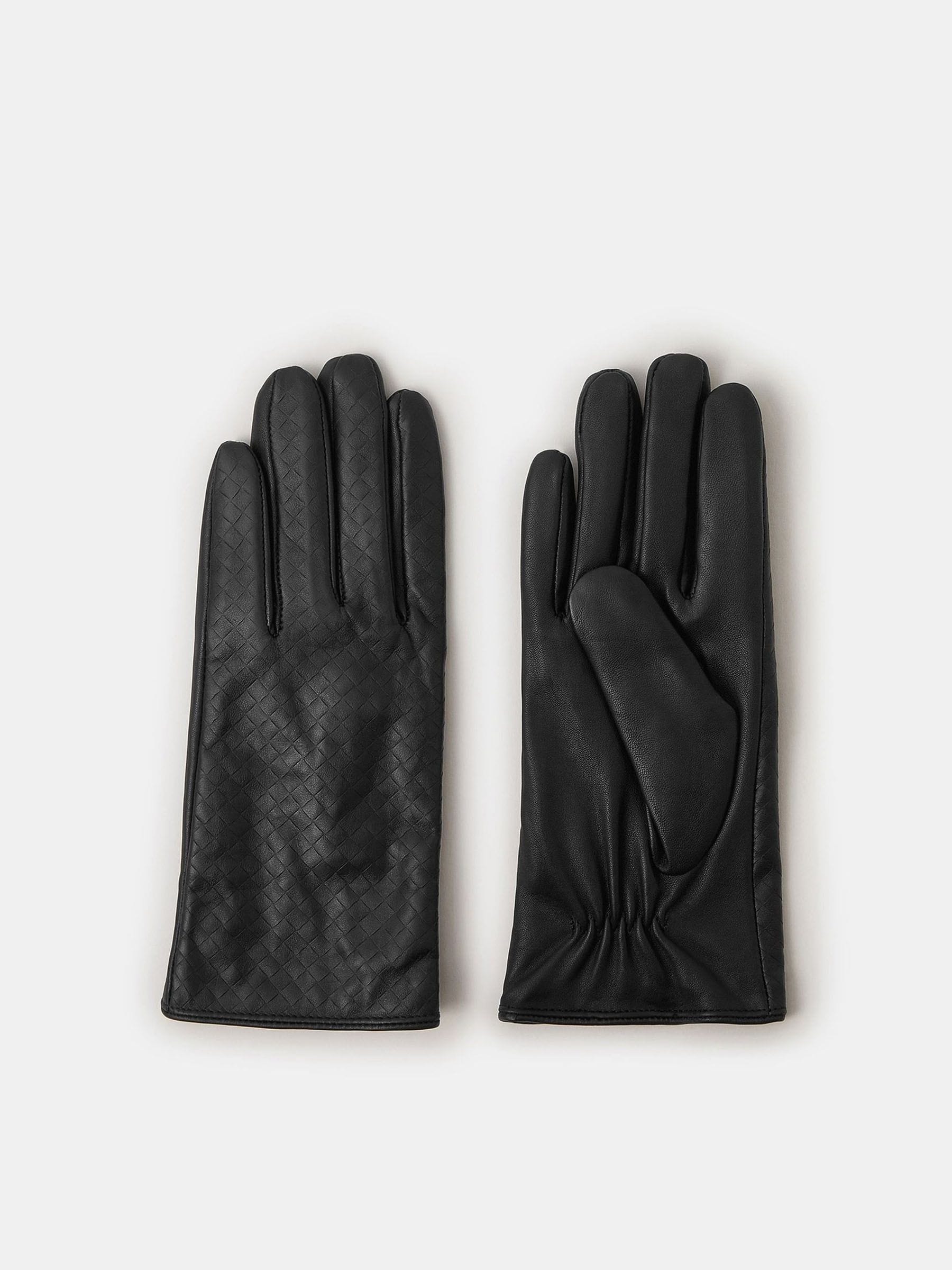 Buy Accessorize Black Woven Leather Gloves from Next South Africa