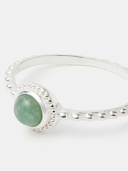 Accessorize Green Sterling Silver Healing Stone Ring - Image 1 of 2
