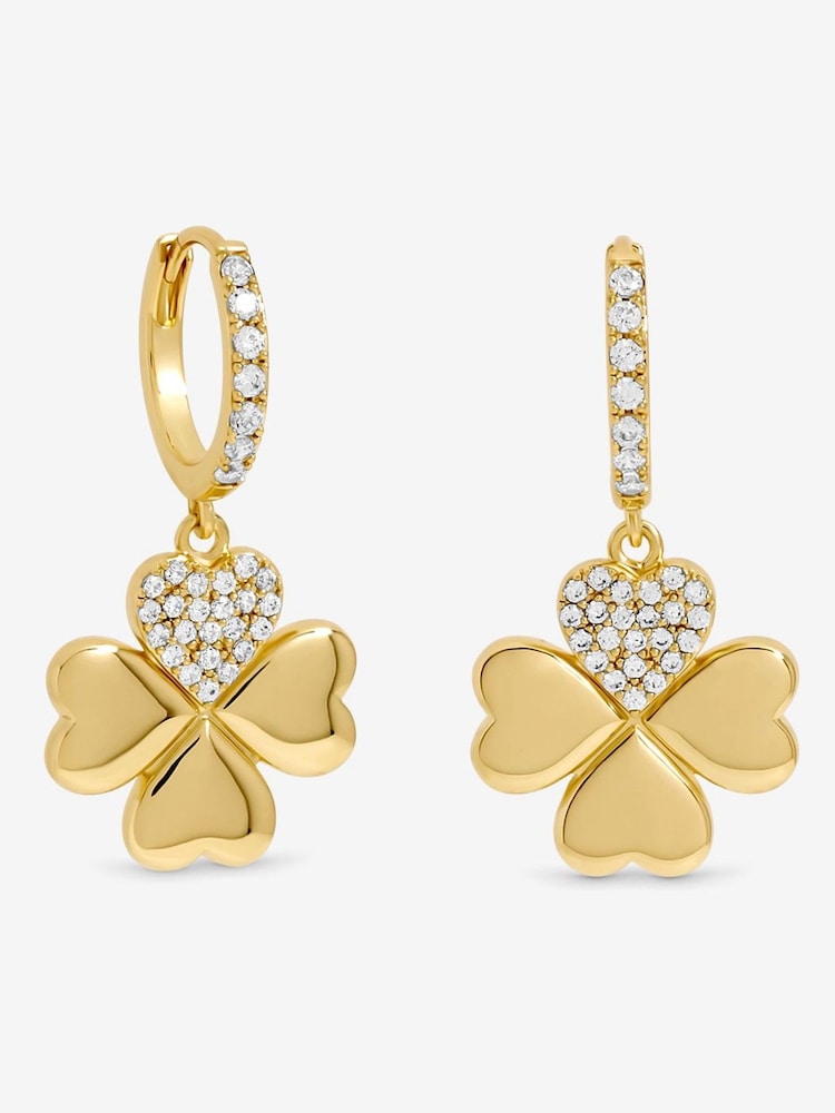 Mood Gold Plated Clover Earrings - Gift Box - Image 1 of 5