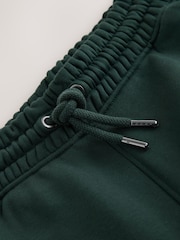 Dark Green Relaxed Fit Brushback Heavyweight Joggers - Image 7 of 8