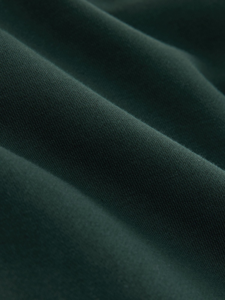 Dark Green Relaxed Fit Brushback Heavyweight Joggers - Image 8 of 8