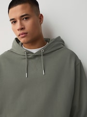 Black/Khaki Green Cotton Rich Lightweight Jersey Hoodies 2 Pack - Image 3 of 12