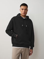 Black/Khaki Green Cotton Rich Lightweight Jersey Hoodies 2 Pack - Image 7 of 12