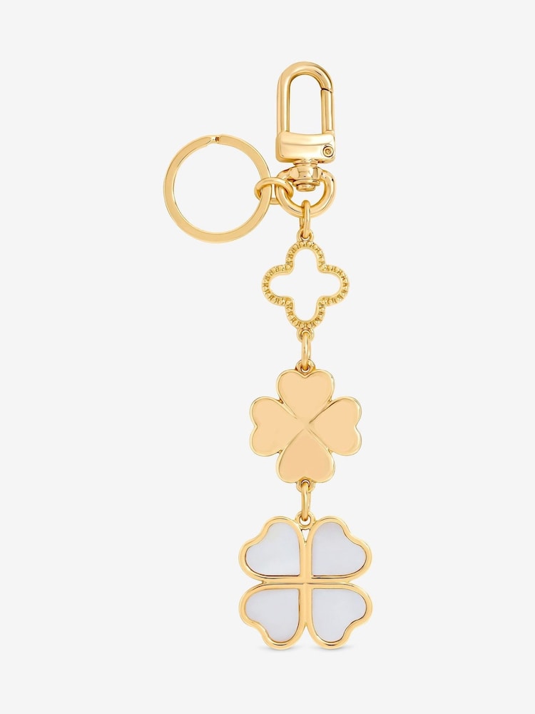 Mood Gold Clover Bag Charm - Image 2 of 3 Mood Gold Clover Bag Charm - Image 2 of 3