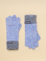 Joules Colourblock Blue Gloves - Image 1 of 3