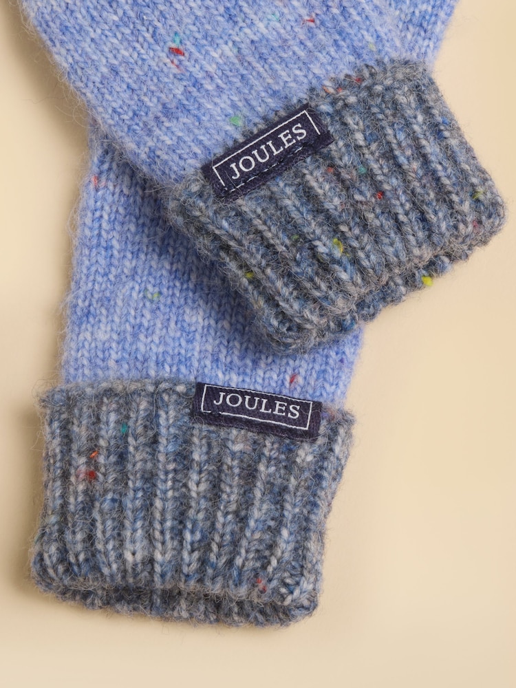 Joules Colourblock Blue Gloves - Image 3 of 3