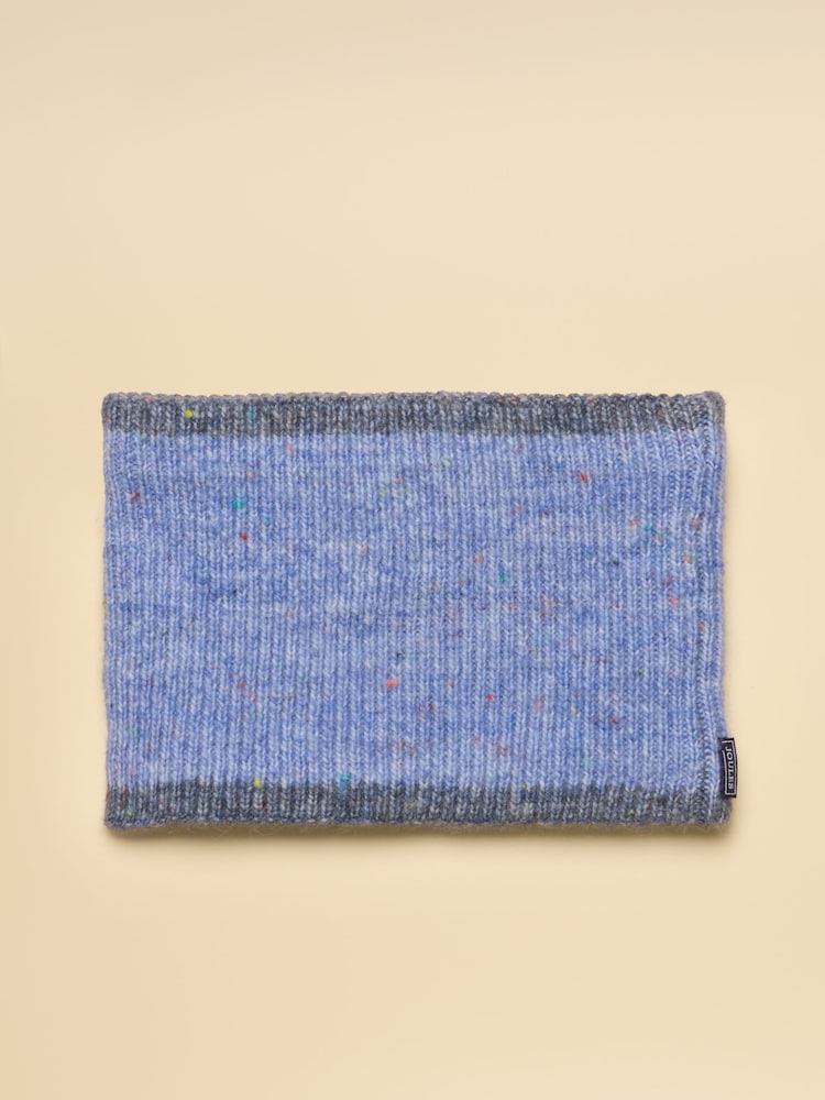 Joules Colour Block Blue Lined Snood - Image 1 of 3