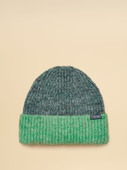 Joules Colourblock Green Beanie Hat - Image 1 of 3