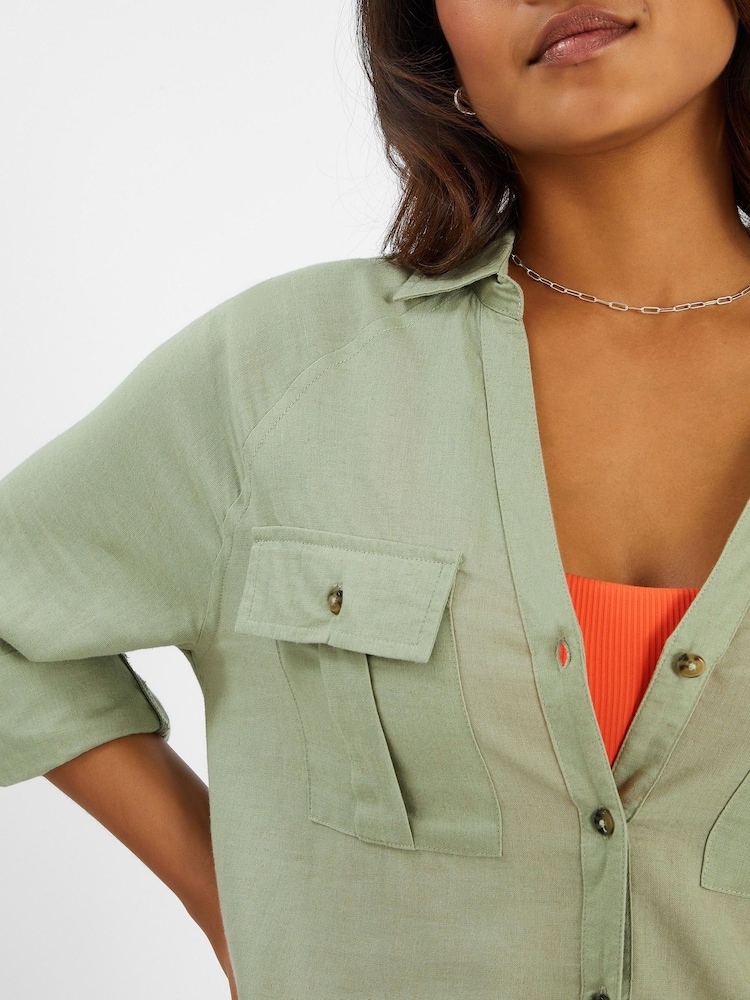 Accessorize Long Sleeve Shirt Beach Cover-Up - صورة 2 من 4