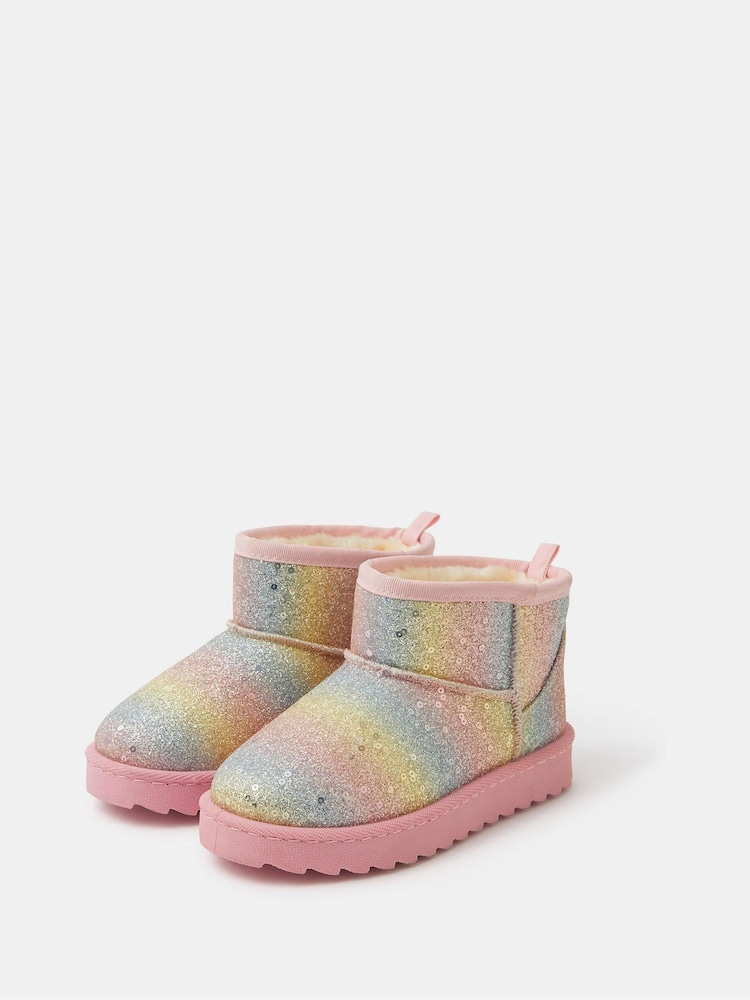 Angels By Accessorize Pink Girls Glitter Ombré Boots - Image 1 of 2 Angels By Accessorize Pink Girls Glitter Ombré Boots - Image 1 of 2