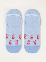 FatFace Light Blue Seahorse Footsie Socks - Image 1 of 2