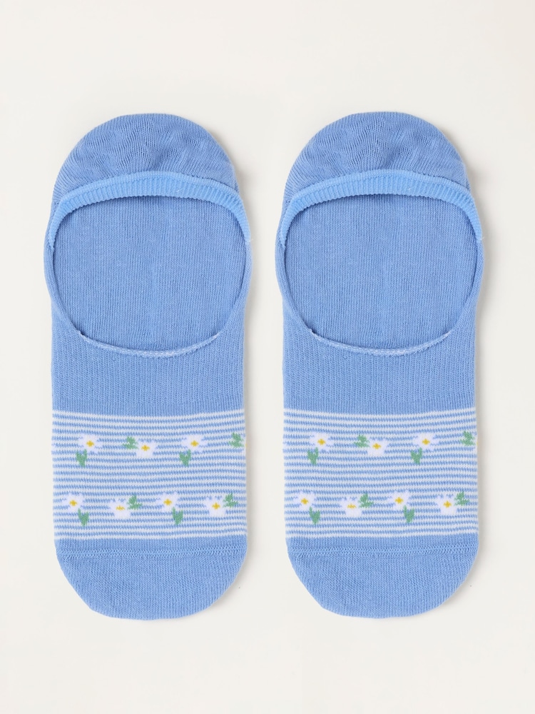 FatFace Blue Floral Footsie - Image 1 of 2