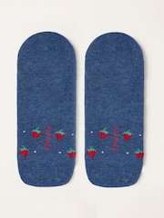 FatFace Navy Strawberry Footsie Socks - Image 2 of 2