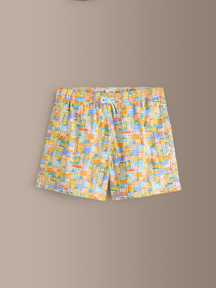 Multicolour City Scene - Signature Liberty Print Swim Shorts - Εικόνα 1 από 4